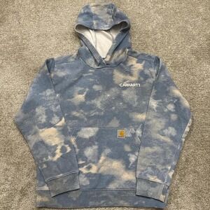 Carhartt Watercolor Camo Hoodie Youth Large 14/16 Pullover Sweatshirt